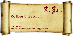 Kolbert Zsolt névjegykártya